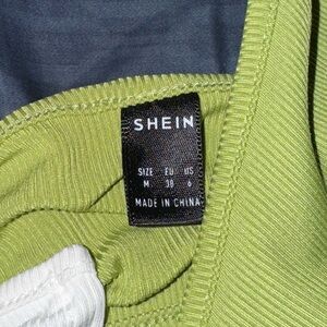 very cute green/white mini dress open side